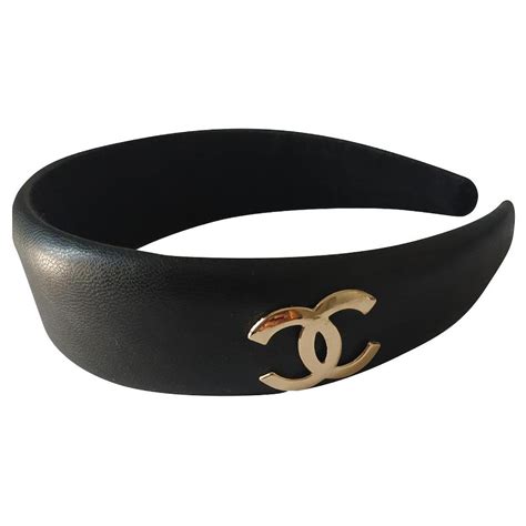 chanel black elastic headband|Chanel headband price.